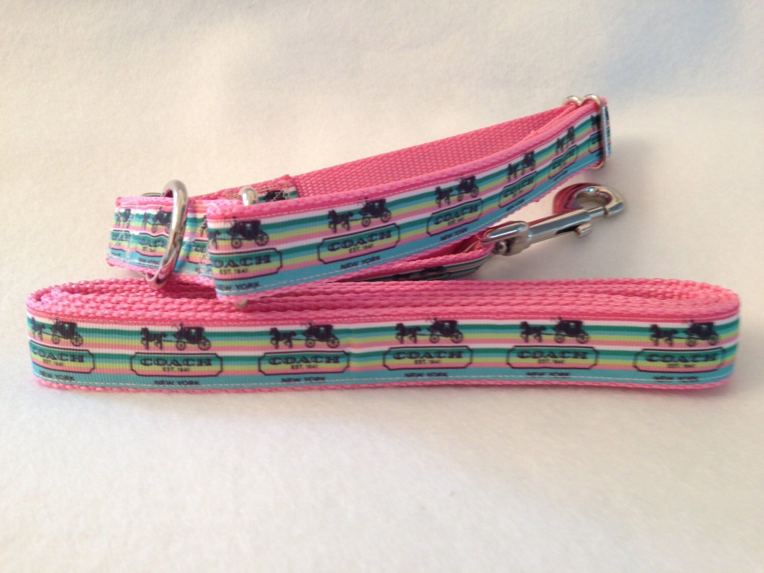 Coach Inspired Dog Collar Designer Inspired Martingale Dog