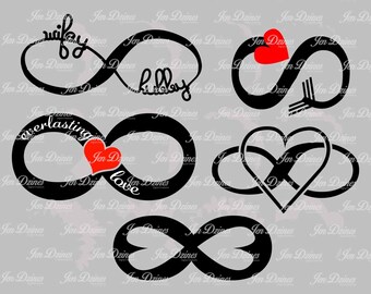 Infinity hubby wifey SVG DXF EPS, infinity svg, hubby wifey file, infiinty files, svg for circut, svg for sihouette, cutting files, svg file
