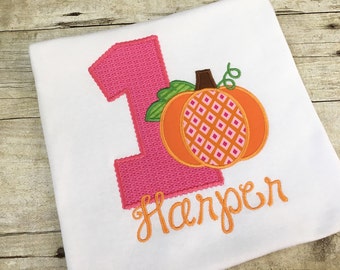Pumpkin first birthday outfit - Fall birthday shirt - Girls pumpkin birthday shirt - Halloween birthday shirt - Baby Girl 1st birthday shirt