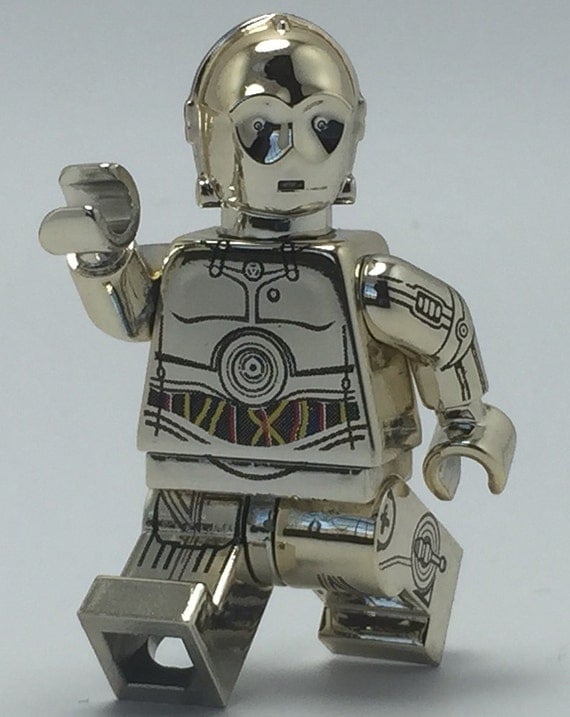 Custom Lego Star Wars Minifigure Chrome Gold C 3po C3po Droid