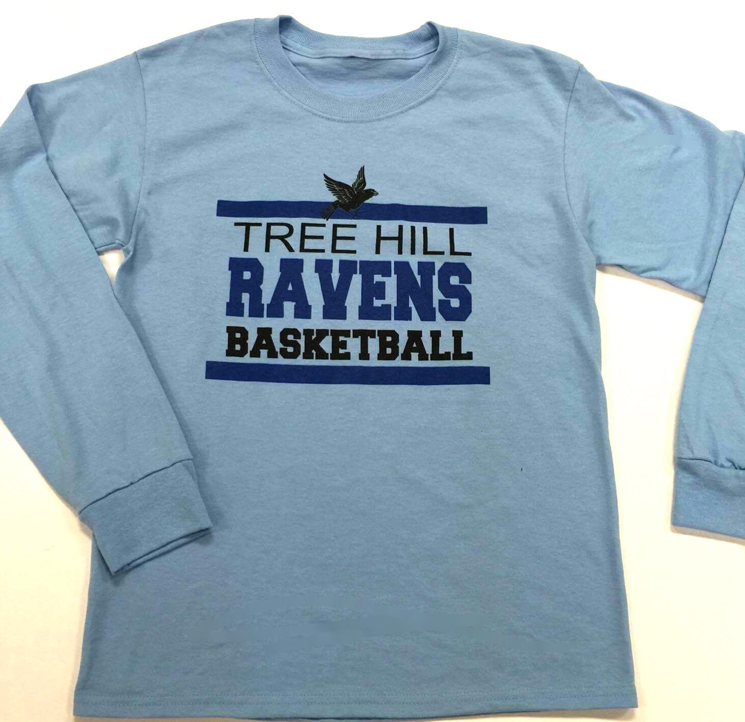 One Tree Hill Ravens Basketball Light Blue Long Sleeve Tee