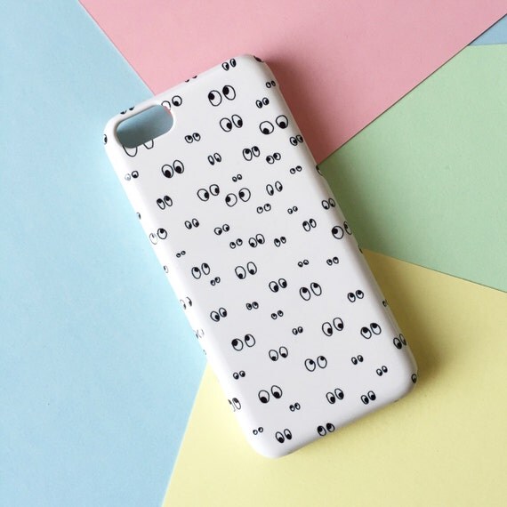 Googly eyes phone case / doodle phone case / eye iPhone 7 case