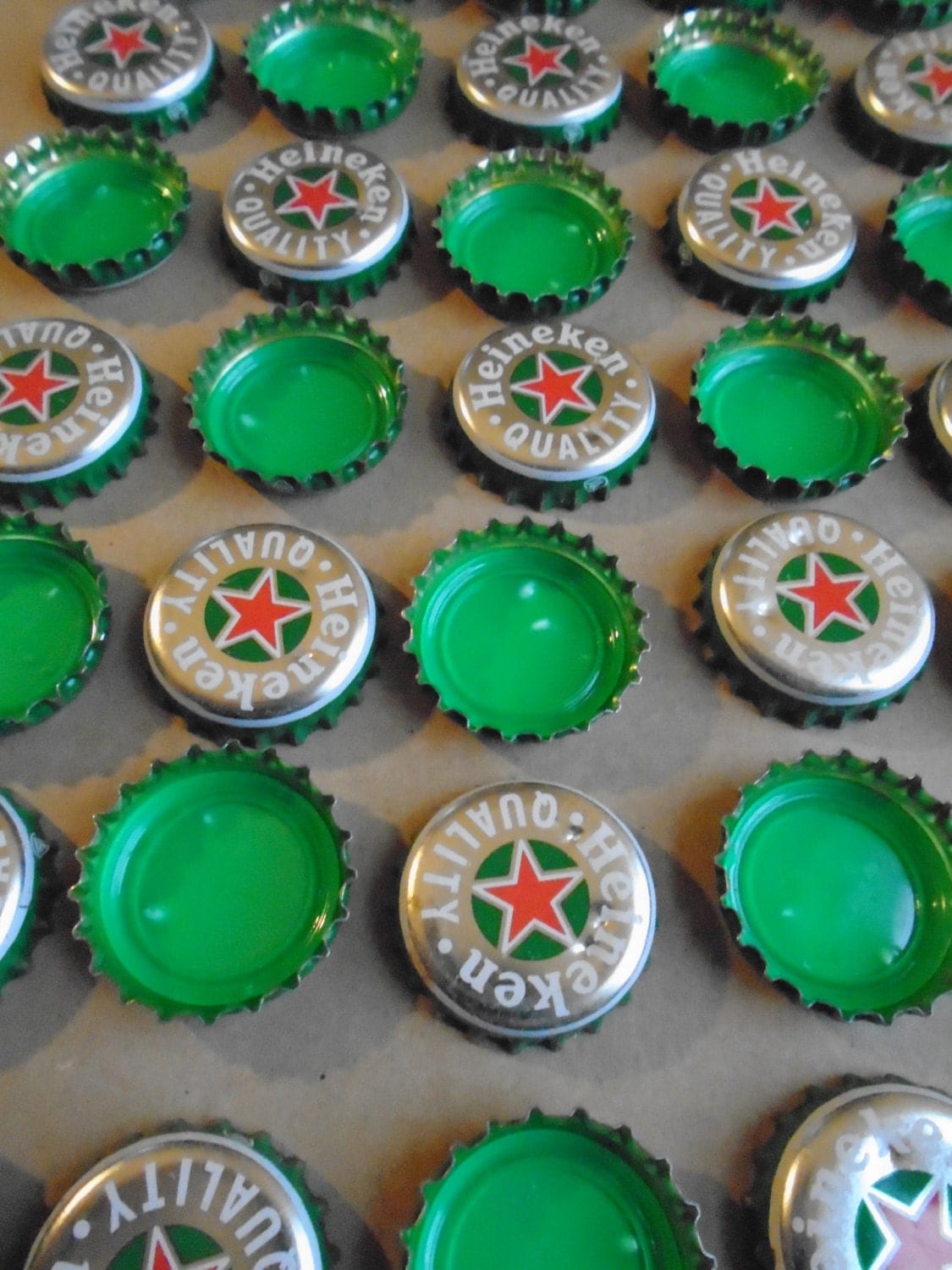 20 Heineken Beer Bottle Caps from NonesuchWillow on Etsy Studio