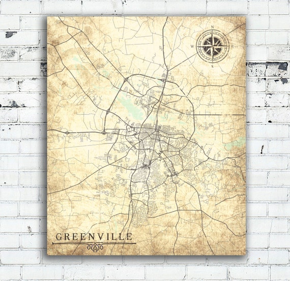 GREENVILLE NC Canvas Print Greenville City NC by NatalyBorichArt