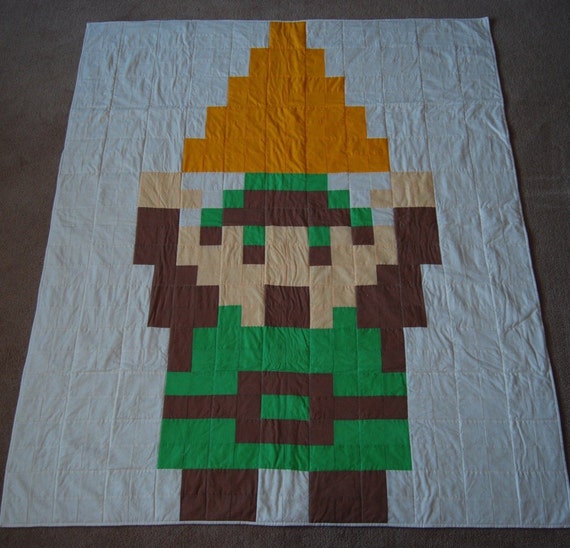 pixelated-link-legend-of-zelda-quilt