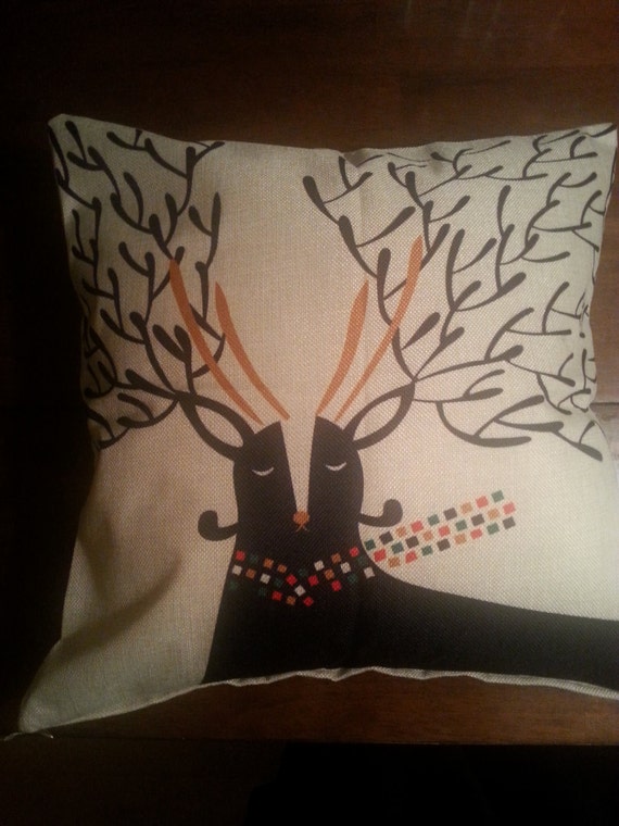 Items similar to Reindeer pillow case, Christmas pillow case, winter