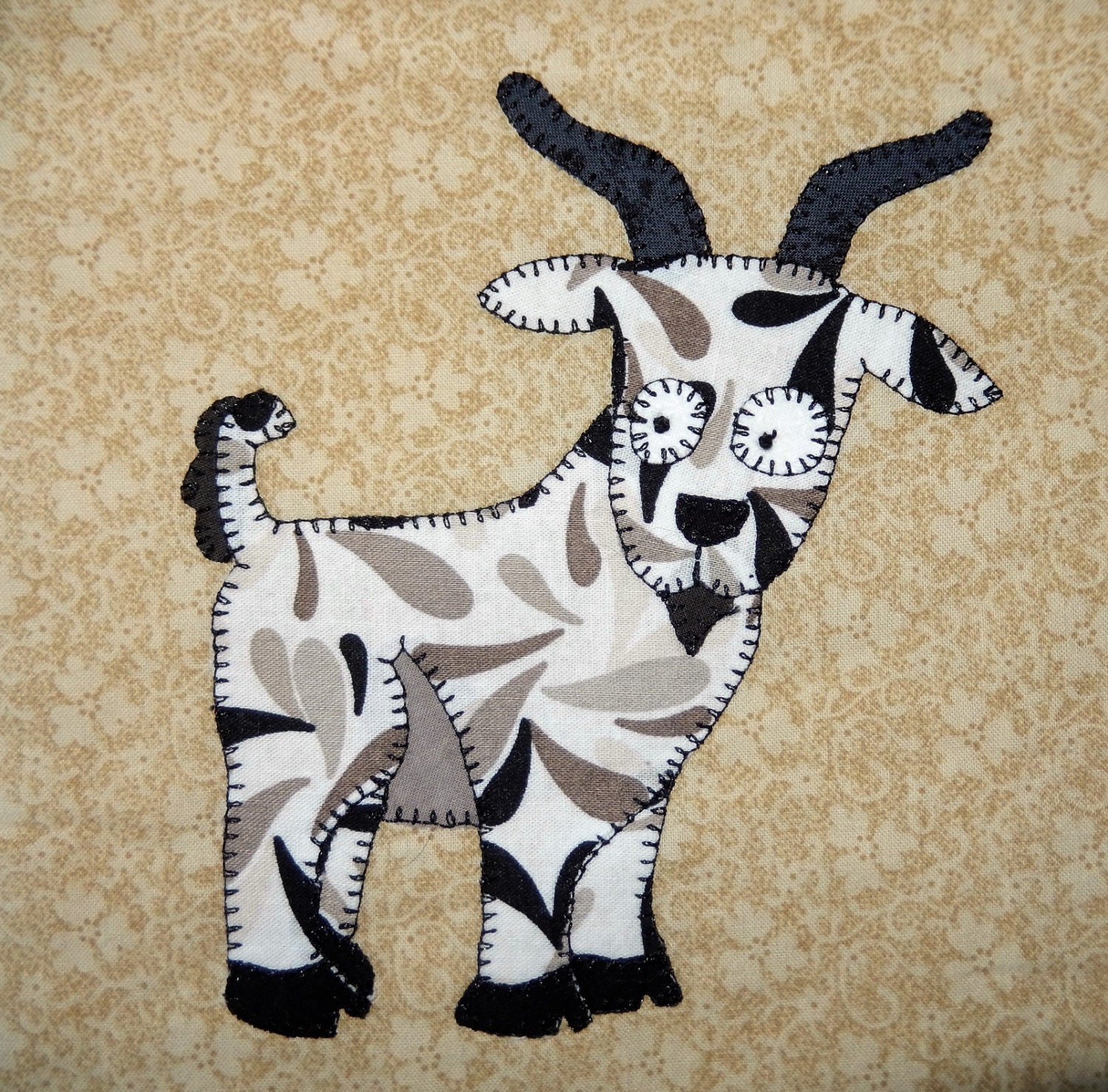 Goat PDF applique pattern baby or child's quilt pattern