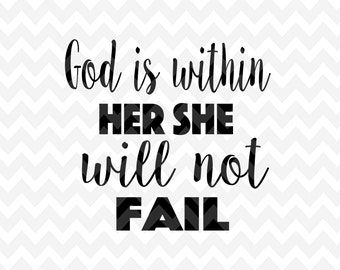 God is within her SVG, Word Overlay SVG, Cricut, Vector, Cutting File, PNG, Cricut, Silhouette, Vector Files, Clip Art, Dfx, Vector File