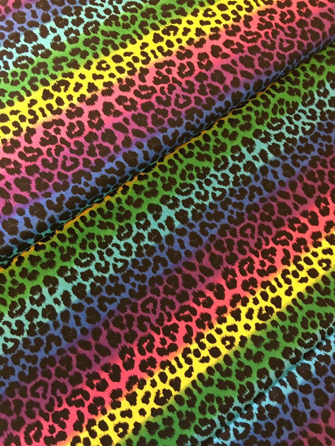 leopard ombre rainbow leopard fabric material fabric