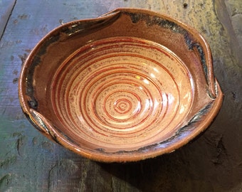 Items similar to Handmade Red Ceramic Bowl on Etsy