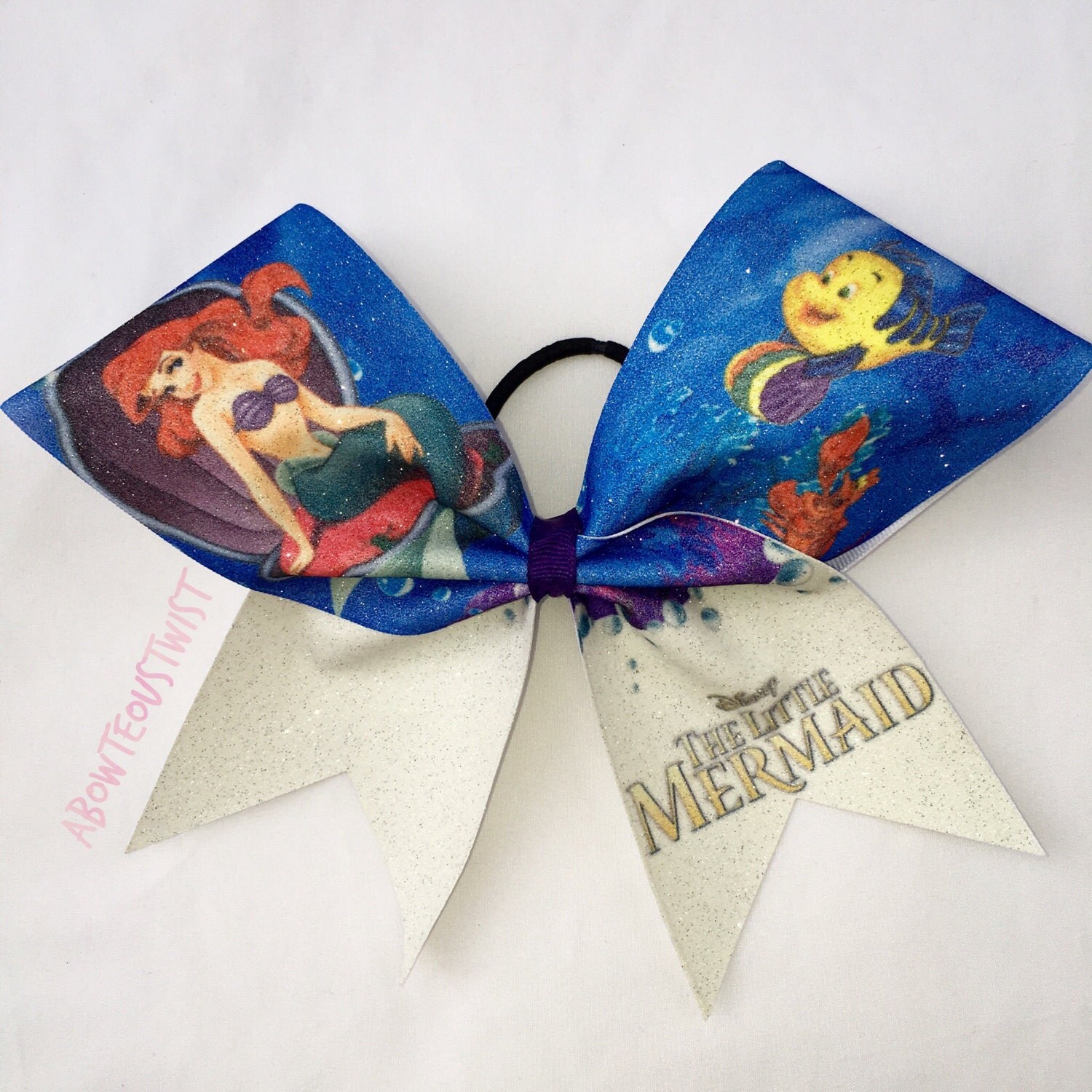 THE LITTLE MERMAID sublimated cheer bow little mermaid