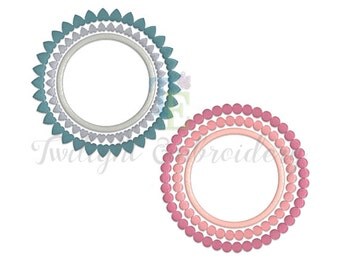 Set of 2 Machine Embroidery Frames, Embroidery Monogram Frame Designs, Machine Embroidery Designs SET 2 0026