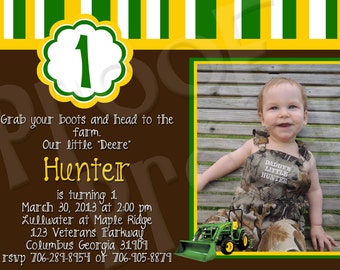 John Deere Birthday Invitation