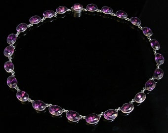 Antique Georgian Paste Necklace – Lovely Deep Purple - 1780