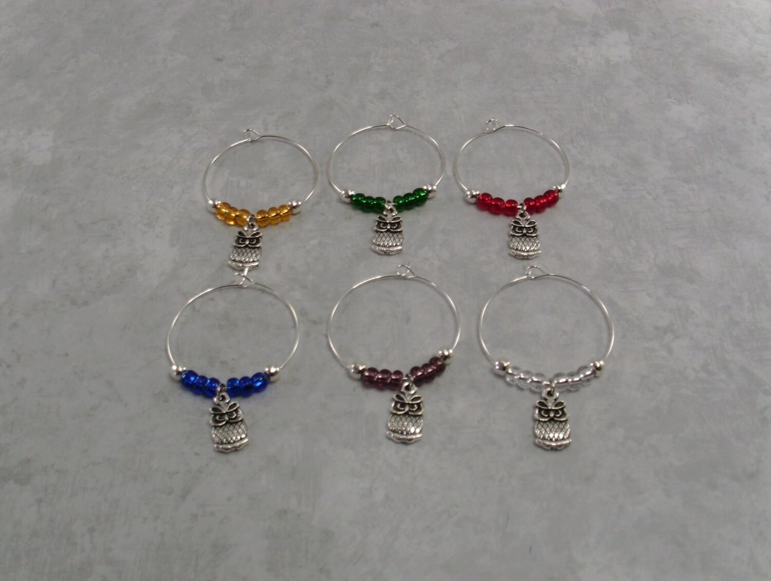 Owl Wine Charms Owl Wine Glass Markers Owl Gift