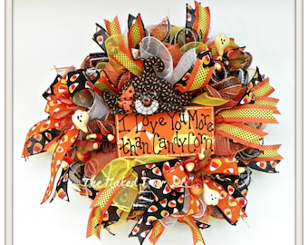 halloween wreath halloween candy corn wreath halloween cat halloween whimsical wreath halloween - Halloween Candy Wreath halloween wreath halloween candy corn wreath halloween cat halloween whimsical wreath halloween - Halloween Candy Wreath