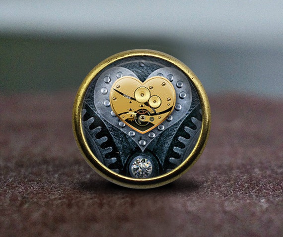 Steampunk Heart / Vintage Bronze Dresser knobs cabinet Dresser Knobs pull / Dresser Pull / Cabinet Knobs / Furniture Knobs by GibbsHouse steampunk buy now online