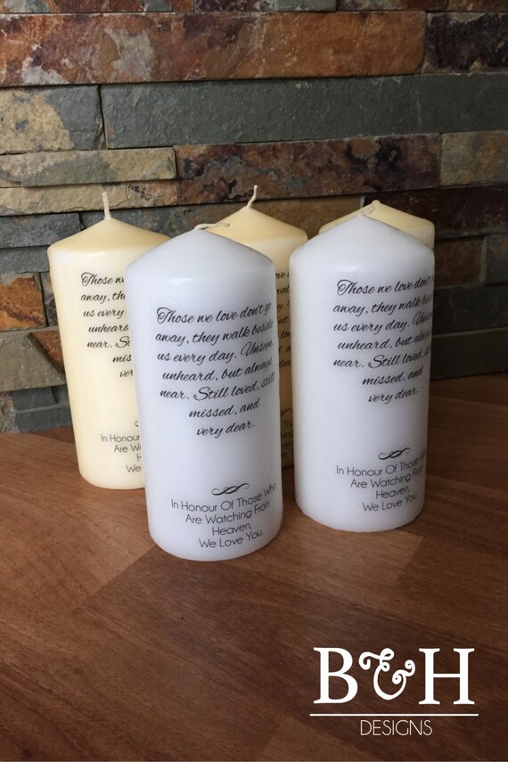 Wedding Memory Candle Rememberance Candle by BandHDesign