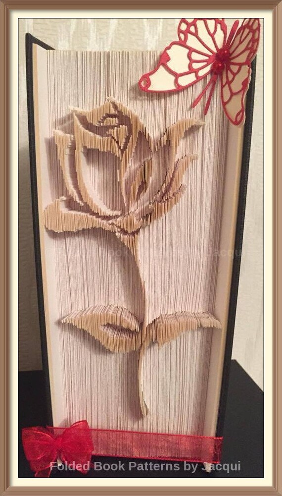 Rose Cut and Fold Book Folding Pattern