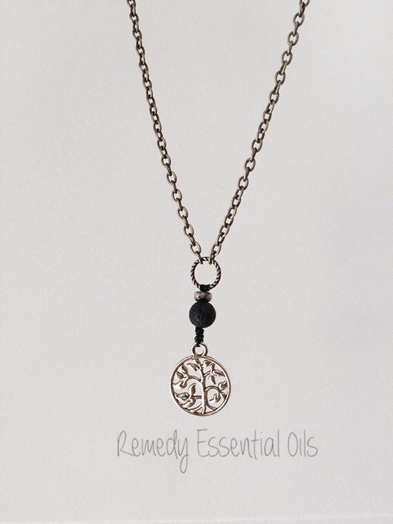 Items similar to Lava Bead Essential Oil Diffuser Necklace; Wire
