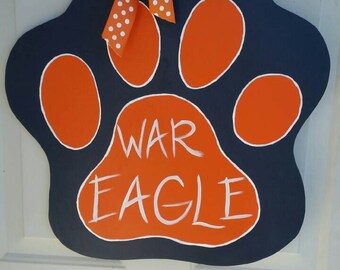AUBURN Paw Door Hangers
