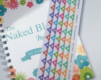 AJ6D410, Meal Planner Star Week, Planner stickers.
