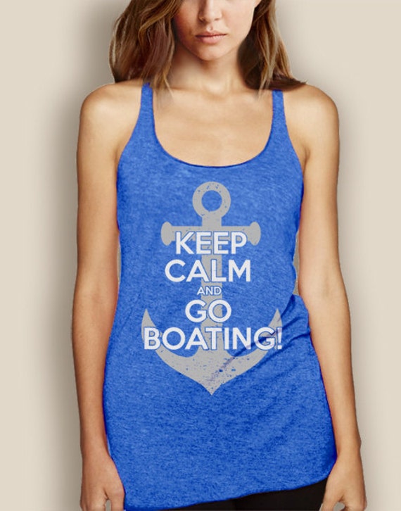 Women's Boating Tank Tops WaterGirl Keep Calm Boating