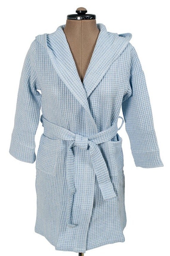 Linen KIDS' bathrobe Light blue kids' bathrobe from by LinenBuy