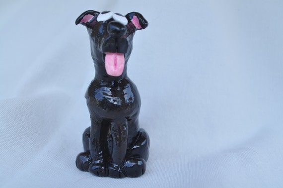 black lab dog figurine