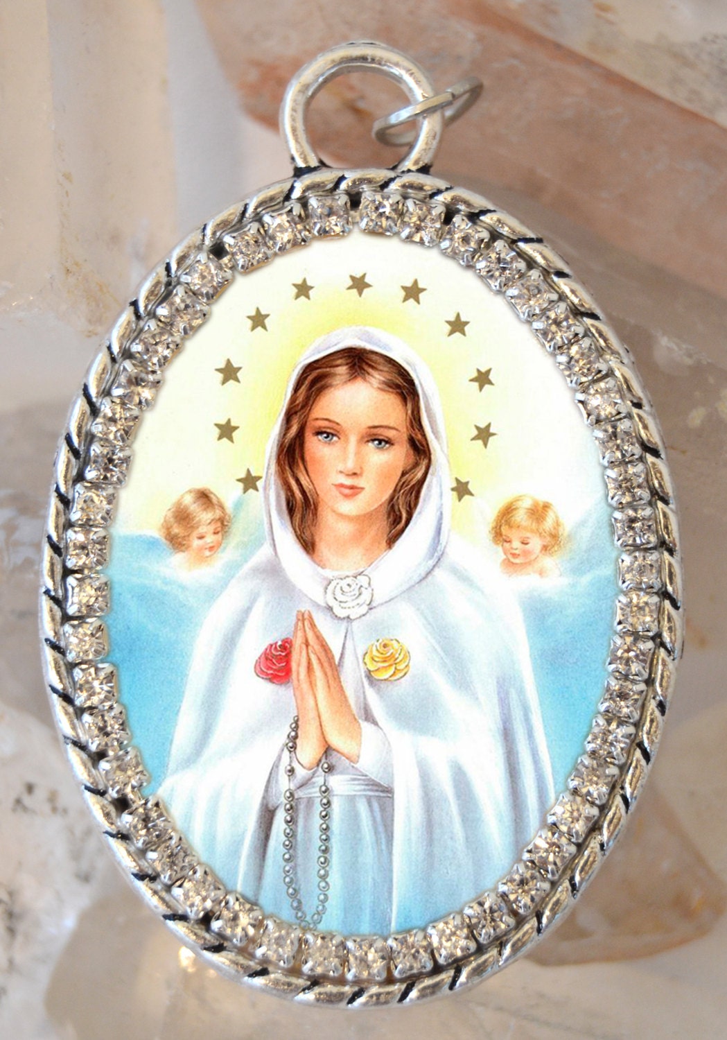Virgin Mary Mystical Rose Or Maria Rosa By Mariasantissimashop