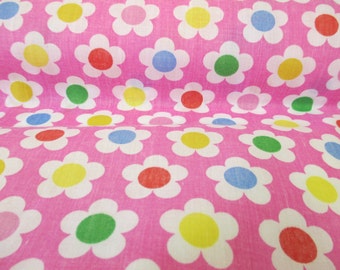 Daisy print fabric  Etsy