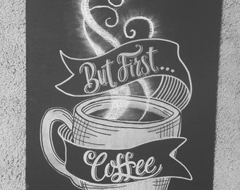 Coffee chalkboard | Etsy