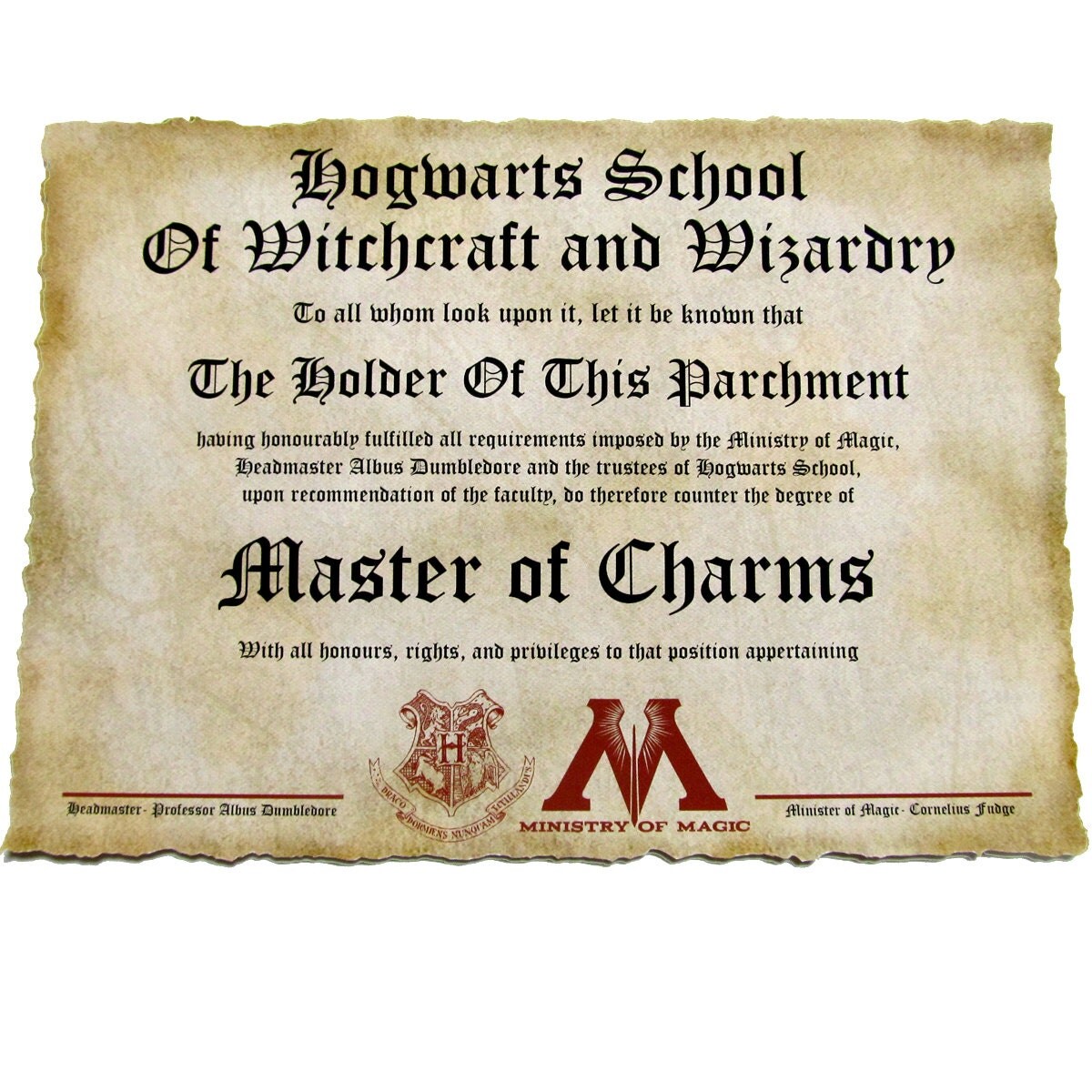 Hogwarts Diploma Custom personalized Diploma Print by VikitoGifts