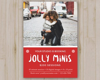 Jolly Mini Sessions - Holiday Mini Session template - Photoshop template Photoshop PSD *INSTANT DOWNLOAD*