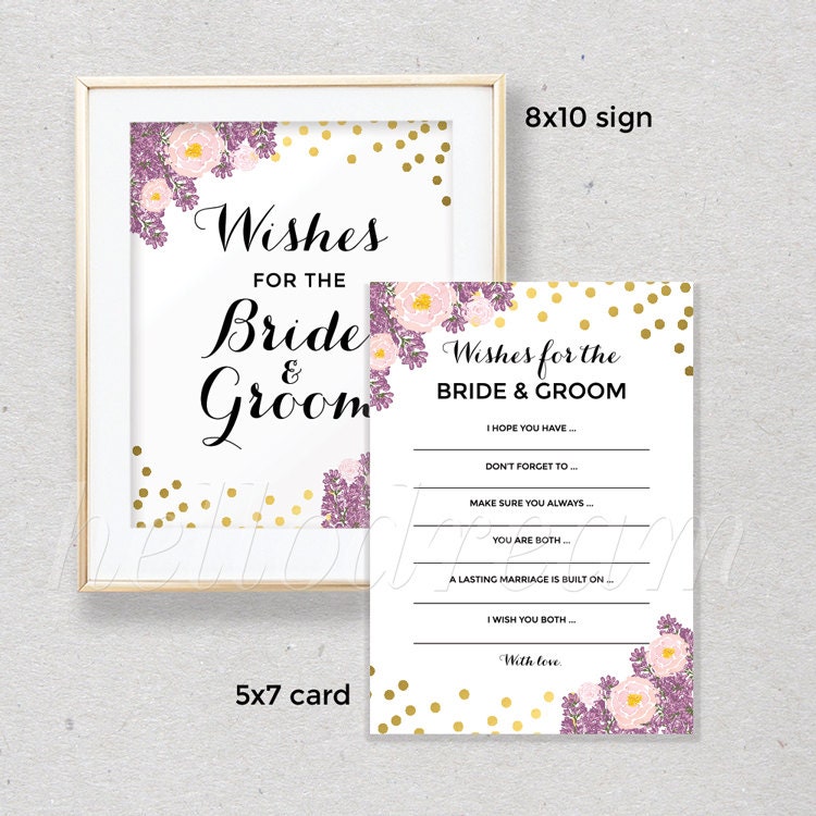 30 OFF Wishes for the Bride Groom Wishes Card and Sign