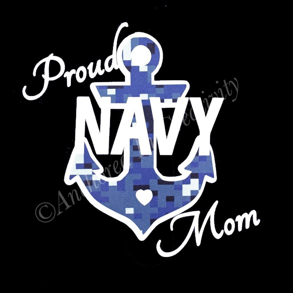 Proud Navy Mom Decal Navy Mom Car Decal Navy Decal Navy 