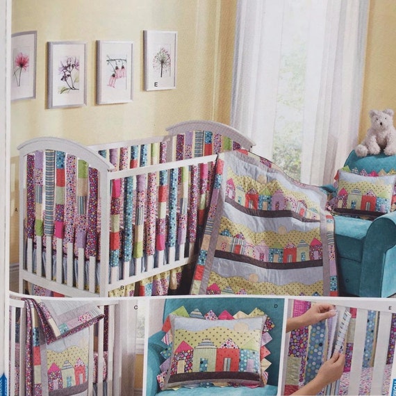 Simplicity Sewing Pattern 1384 crib Sheet Quilt Pillow by Levijos