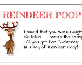 Unique reindeer poop related items | Etsy