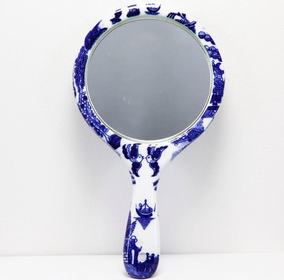 Vintage Hand Mirror Vintage Porcelain Hand Mirror Vintage