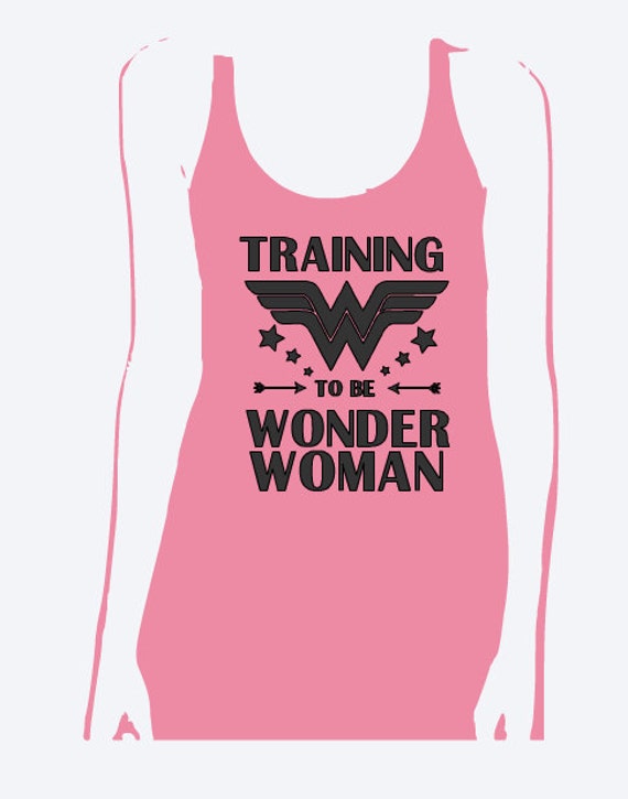 Training To Be Wonder Woman Workout Tank by MonogramQueens15
