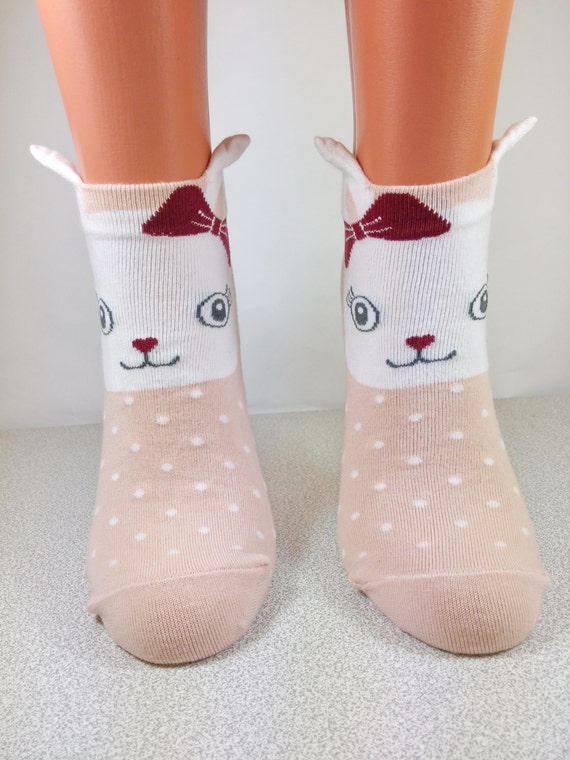 socks rabbit cute bunny socks by StockingsWorld on Etsy