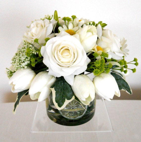 Real Touch Flowers CenterpieceFaux Floral by ADdecorstudio