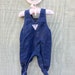 Vintage Osh Kosh B'Gosh Overalls, Vintage Vestbak, Vintage Overalls, Bootie Overalls, Inseam Snaps, Size 3-6 Months, Vintage Baby Overalls