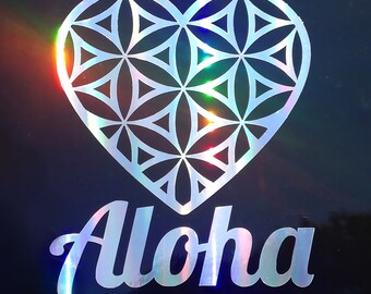 FLOWER-OF-LIFE "Aloha" Prismatic Sticker