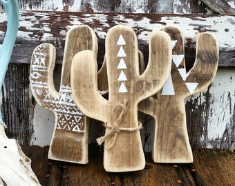 Cactus Sign | Wood Cactus Decor | Cactus Wall Art | Cactus Sign | Wood Cactus | Cacti Decor Set | Cacti Sign | Wood Cacti | Tribal Cactus