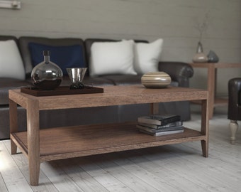 Walnut Mid Century Coffee Table, Mid Century front table, Mid Century sofa table -Ekais BQ Line