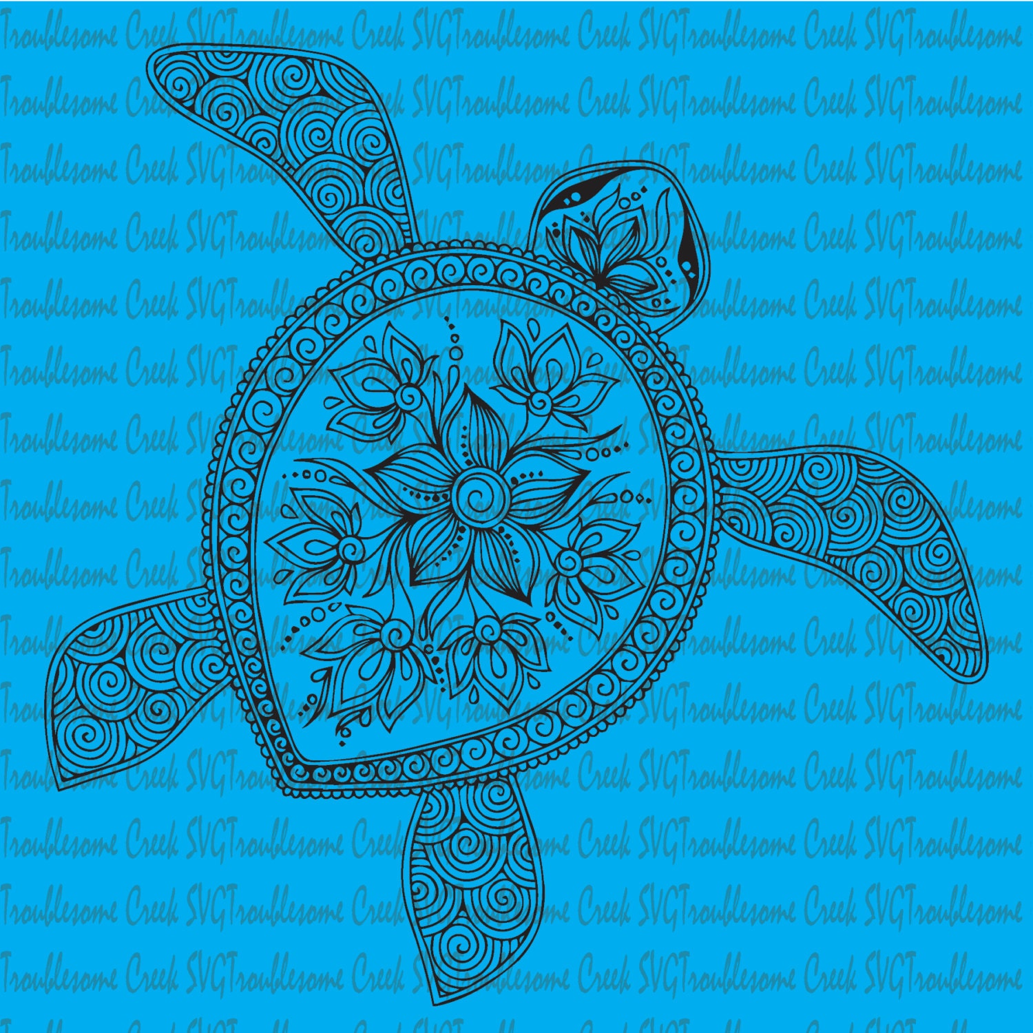 Download Turtle Mandala Turtle Tribal Turtle Sea by TroublesomeCreekSVG