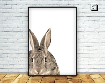 Unique bunny print related items | Etsy