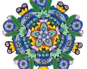 Polymer Clay Wall Art, Mandala Art, Wall Decor Living Room, Wall Decor Bedroom, Spiritual Art, Colorful Wall Art, Wall Hanging Art