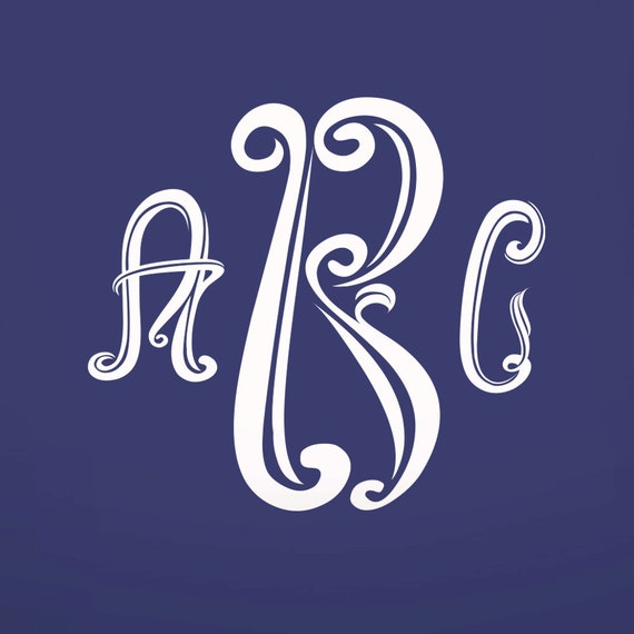 CURSIVE ALPHABET Script MONOGRAMS Unique & fun Style to Use